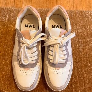 Madewell MWL Sneakers in White and Light Pink